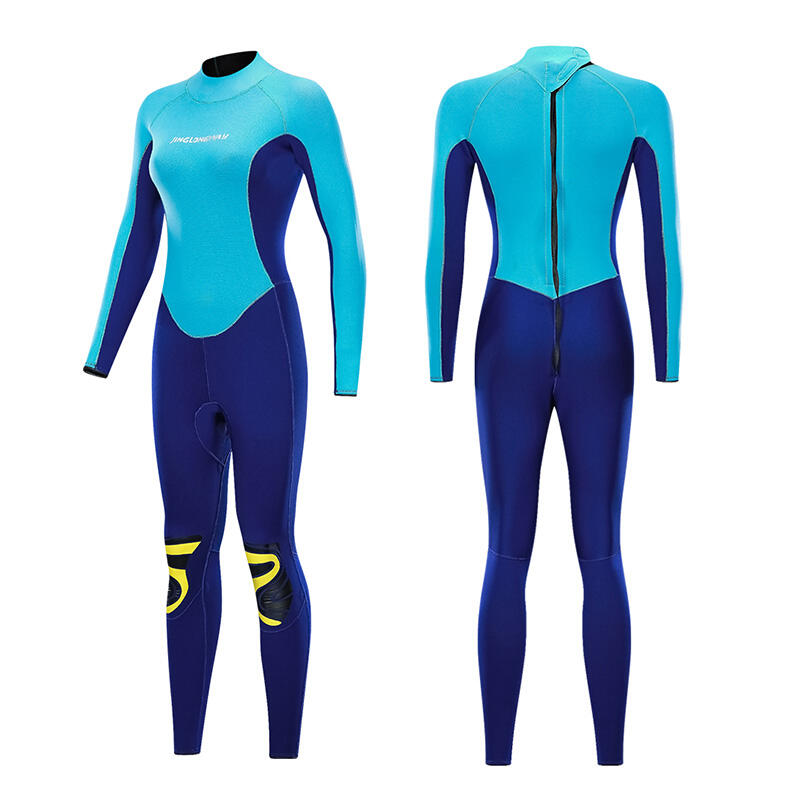 High Quality 3MM Women Neoprene Wetsuits Custom Logo Backzip Adult Snorkeling Diving Surfing Wetsuit Front Zipper Diving Suit