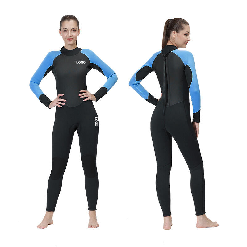 High Quality 3MM Women Neoprene Wetsuits Custom Logo Backzip Adult Snorkeling Diving Surfing Wetsuit Front Zipper Diving Suit