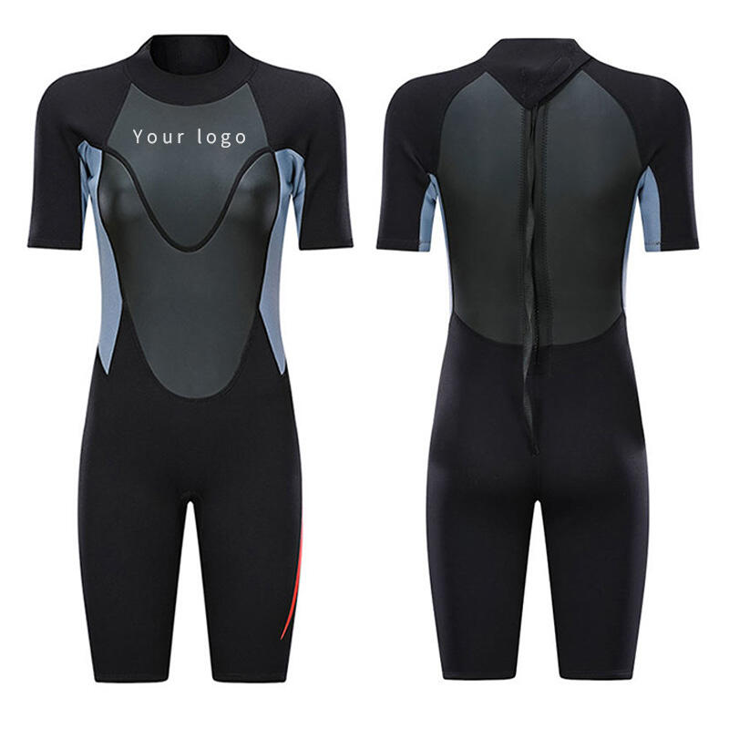 High Quality 3MM Women Neoprene Wetsuits Custom Logo Backzip Adult Snorkeling Diving Surfing Wetsuit Front Zipper Diving Suit