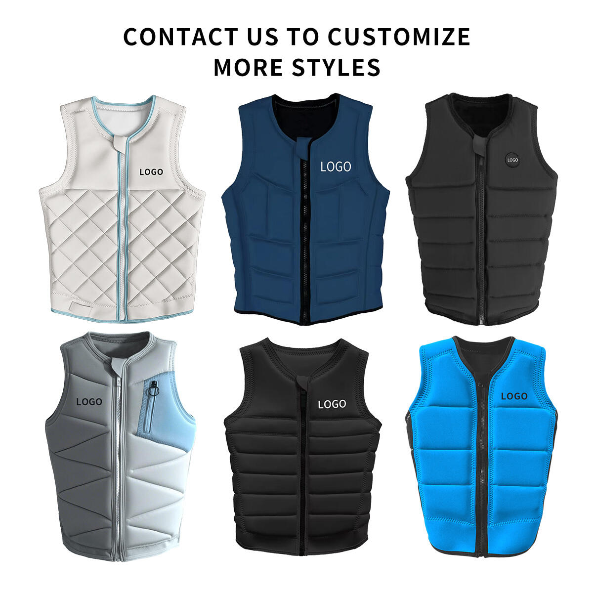 Giubbotto salvagente Wakeboard Impact con logo personalizzato, giubbotto salvagente per adulti, uomo e donna, giubbotto salvagente in schiuma PVC, giubbotto salvagente in neoprene per rafting e canottaggio