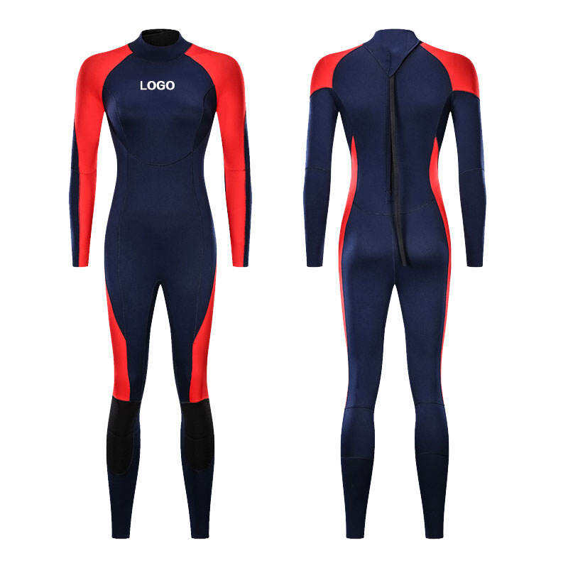 High Quality 3MM Women Neoprene Wetsuits Custom Logo Backzip Adult Snorkeling Diving Surfing Wetsuit Front Zipper Diving Suit