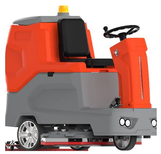 How do battery-operated floor scrubbers compare to those with corded power supplies?