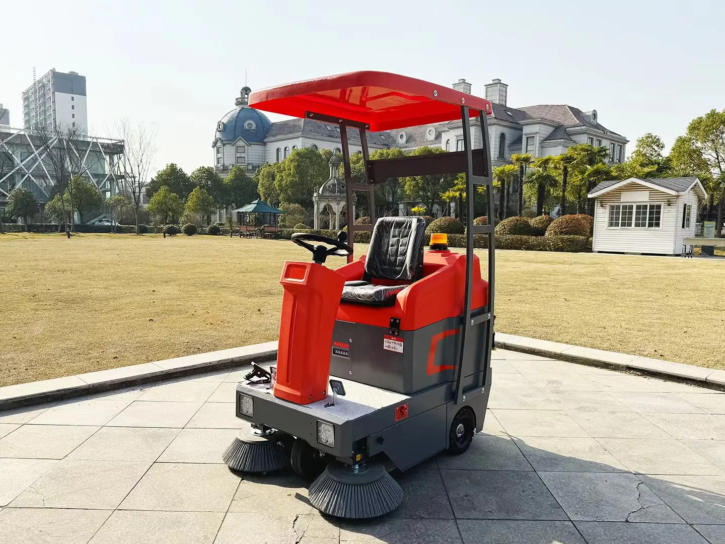 What maintenance is required for a commercial sweeper to ensure optimal performance?