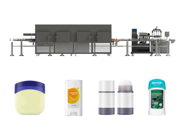 4 nozzles deodorant stick hot filling line