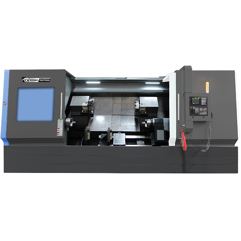 Double turret CNC lathe