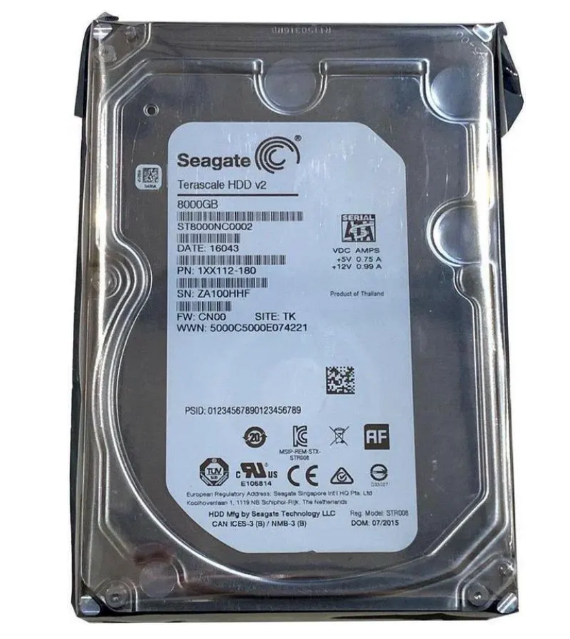 ST8000NC0002 सीगेट एंटरप्राइज NAS ST8000NC0002 8TB SATA 6Gb/s 7200RPM 256MB कैश (512e) 3.5-इंच आंतरिक हार्ड ड्राइव