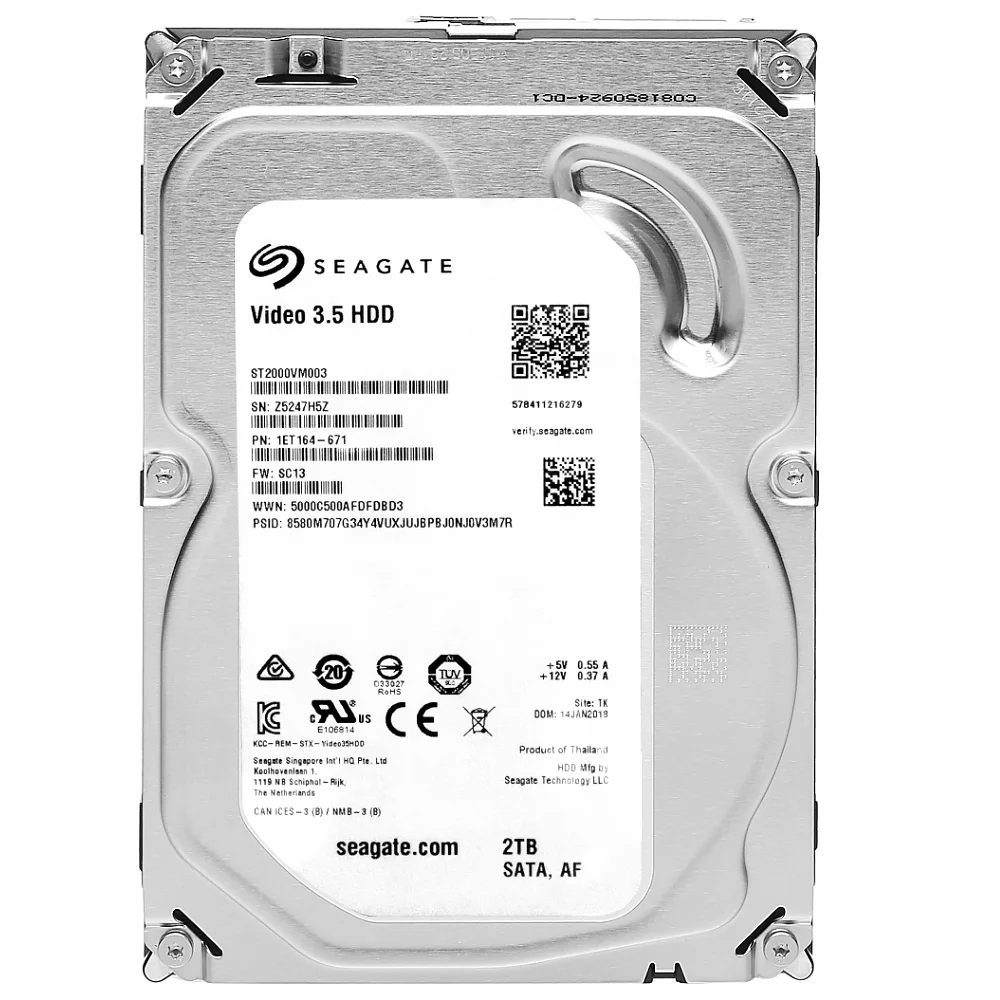 ST2000VM003 Seagate Video ST2000VM003 2TB 5900 RPM 64MB Cache SATA 6.0Gb/s 3.5