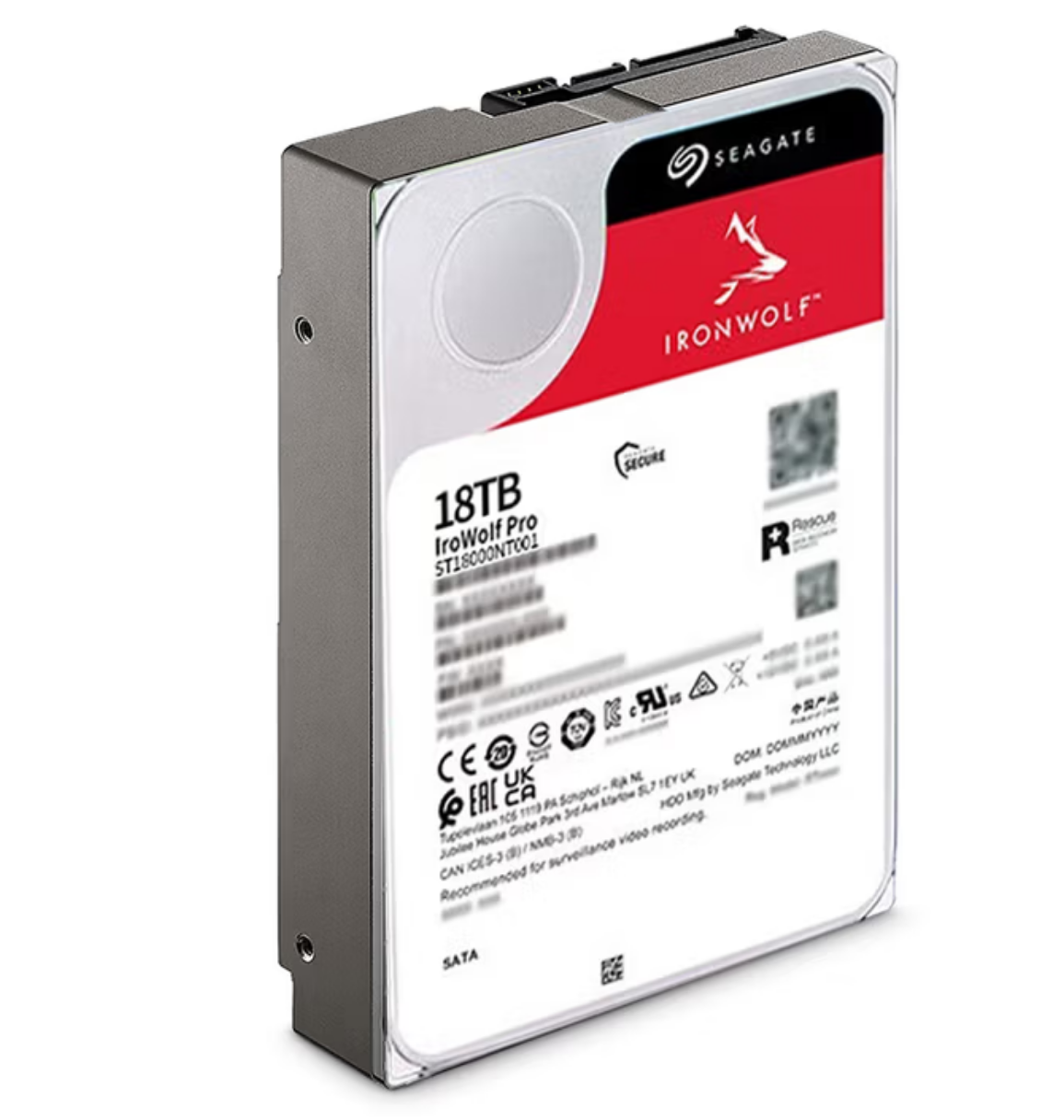 ST18000NT001 Seagate IronWolf Pro ST18000NT001 18TB 7200RPM 256MB Cache SATA 6Gb/s 3.5-inch Internal Hard Drive for NAS
