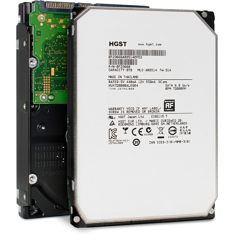 HUH728080ALE604  HGST Ultrastar He8 Enterprise Hard Drive HUH728080ALE604 – 8TB High-Capacity Storage with 7200 RPM Speed, 128MB Cache & SATA 6Gb/s Interface
