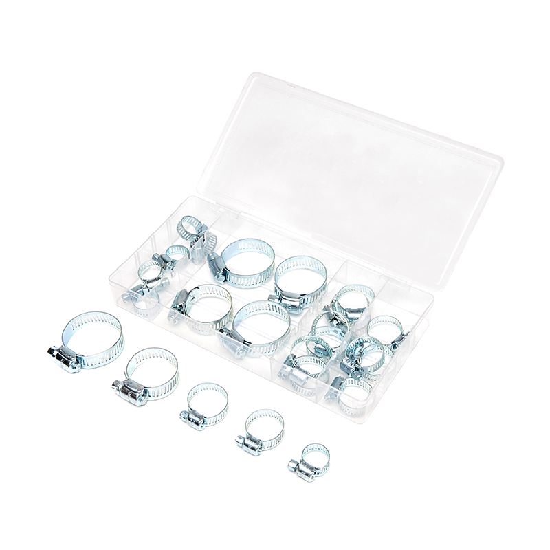 26PCS Hose Clamp Assortment Set - Galvanized Hose Clamps in Storage Case