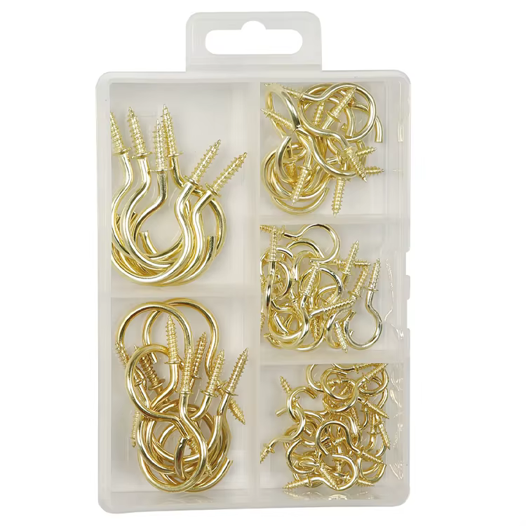 Golden High Quality Assorted Household Hardware Assortment Kit Cup Hook details