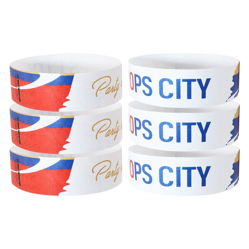 Custom Personalized Logo Event Tyvek Paper Disposable Wristband For Access Control