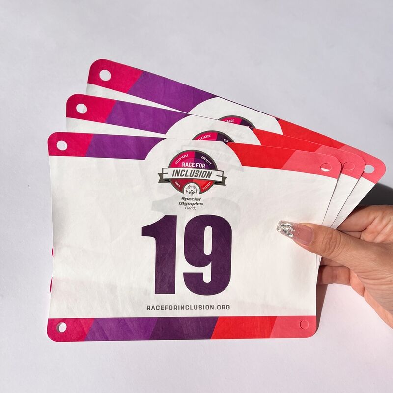 Making Your Racing Number Bibs With Safty Pins For Your Marathon Event Tyvek Paper Material 