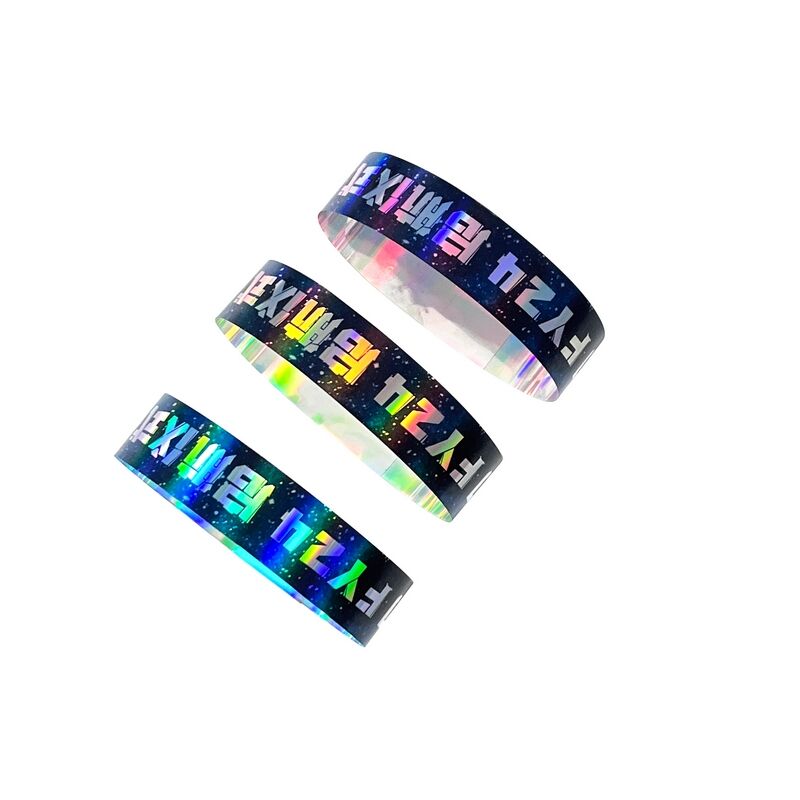 Concert Event Holographic Colorful Laser Paper Bracelet Access Control Identification Security Ticket Wristband