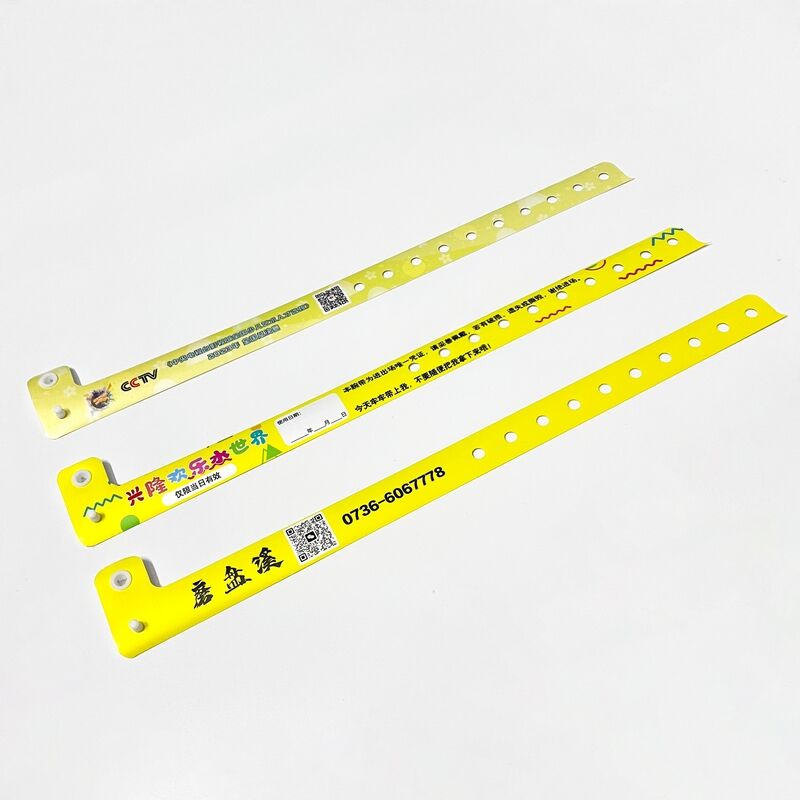 Custom Waterproof Disposable Event Bracelets Wristbands PVC Event Festival Park Concert One Time Using Plastic Paper Wristband supplier