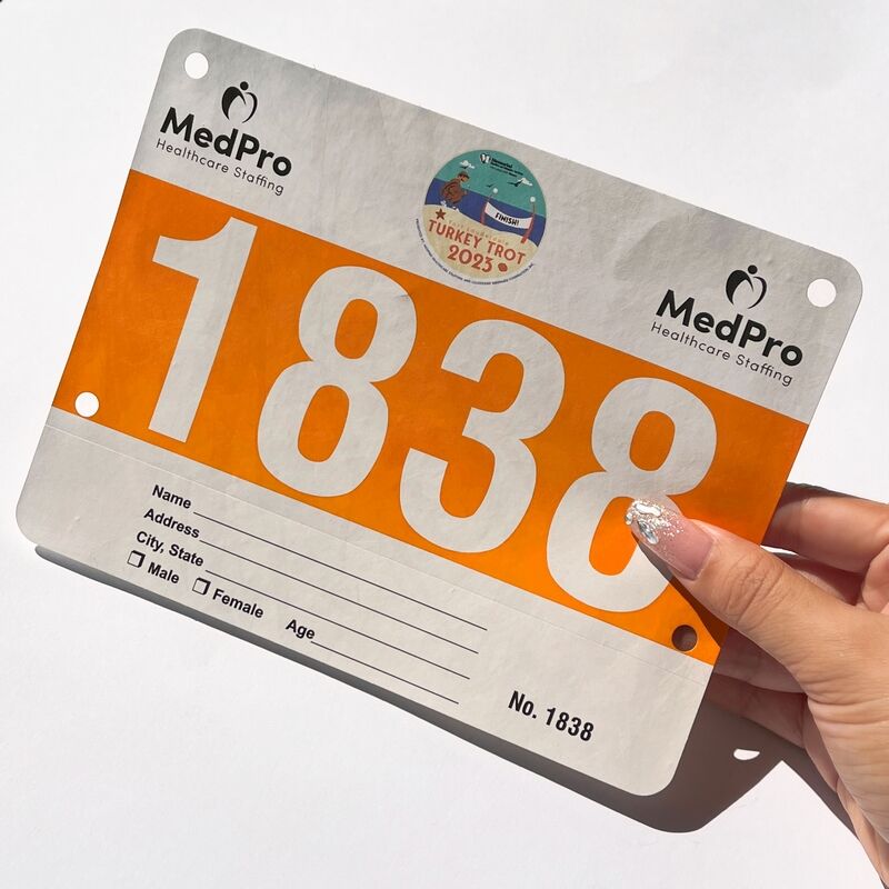 Supplier Custom Racing Runner Number Bibs For Marathon Racing