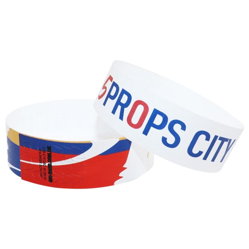 Low MOQ Cheap Custom Personalized Logo Event Tyvek Paper Disposable Wristband For Access Control