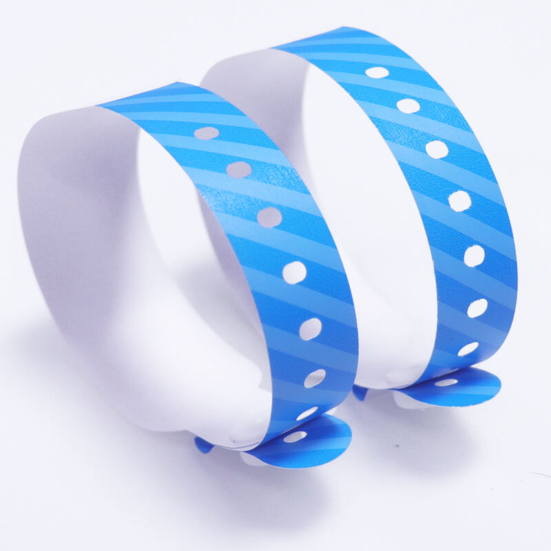 Disposable Custom Single Layer PVC Vinyl Theme Amusement Park Paper Admission Ticket Bracelets Waterproof Coloured Wristbands supplier