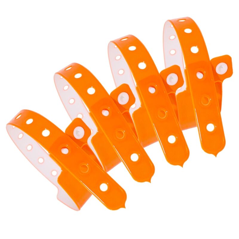 Chinese Manufacturer Plastic PVC Waterproof Disposable Wristband  Logo Printed QR Code Can Be Customized MOQ 100pcs