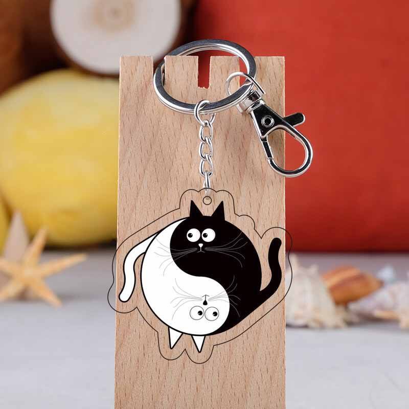 Factory Rectangular Acrylic Key Chain Picture Key Ring Custom Couple Lover Photo Picture Text Words Printed Acrylic Keychain manufacture