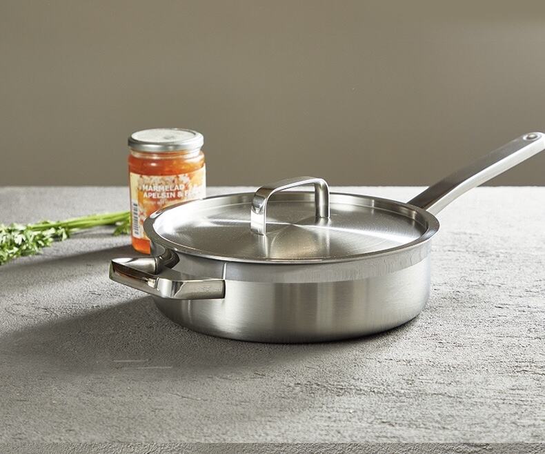 Stainless steel frying pan