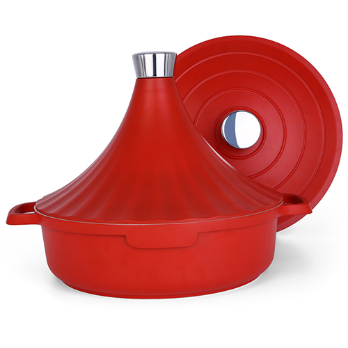 28CM RED tagine pot with flat lid