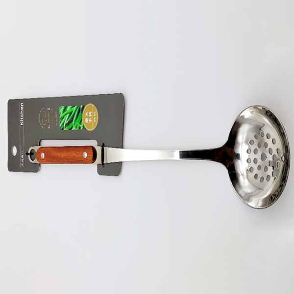 Stainless Steel Skimmer with Wooden Handle  