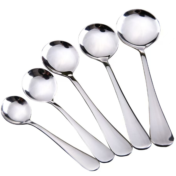 stainless steel round spoon