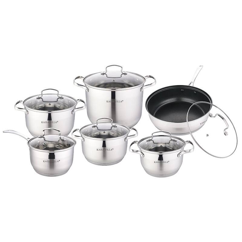 12pcs pot sets with induction