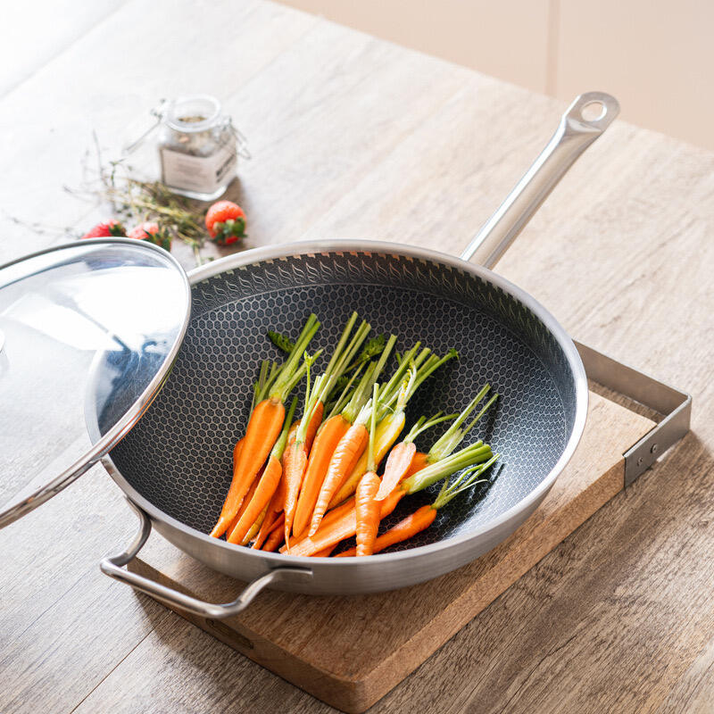 Stainless Steel Honeycomb Wok