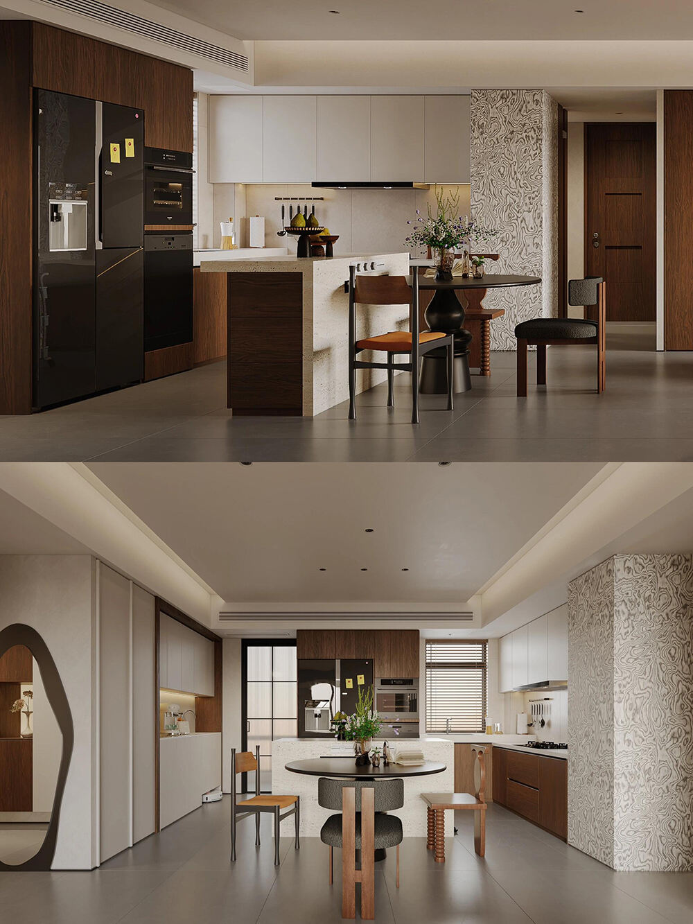 Warm - Toned Whole House Custom Furniture with Natural Wood Accents, Minimalist Shapes, and Seamless Space Integration for a Cozy Home