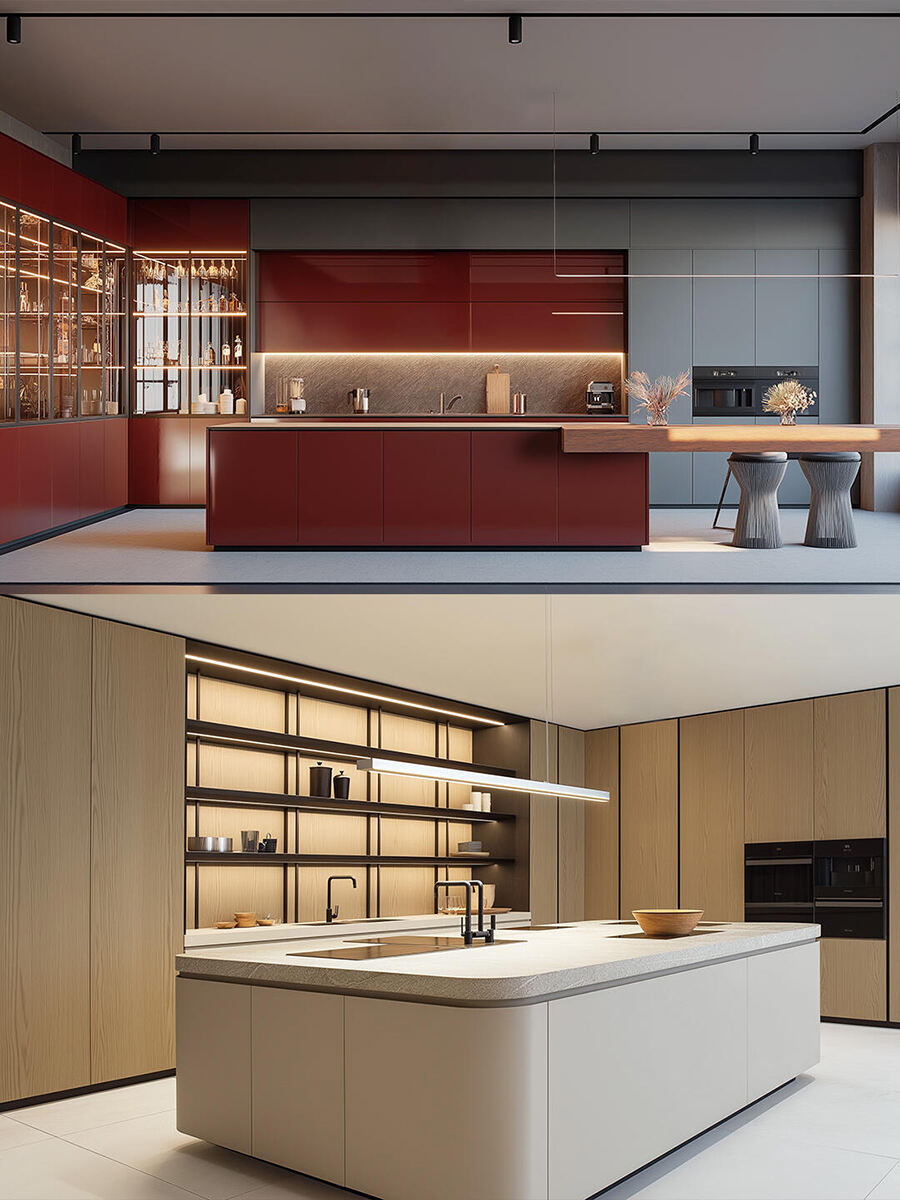 High - End Modular Kitchen Cabinet Collection