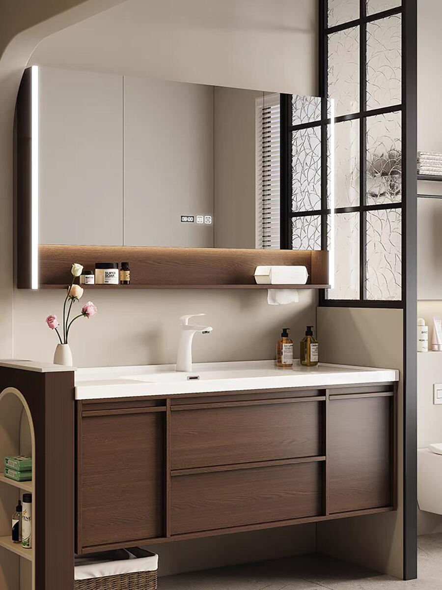 Unidad de Mueble de Baño de Madera Contemporánea