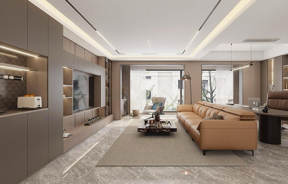 Custom - Made Whole House Furniture with Neutral Tones, Multi - Functional Design, and Seamless Integration for a Sophisticated Home Space