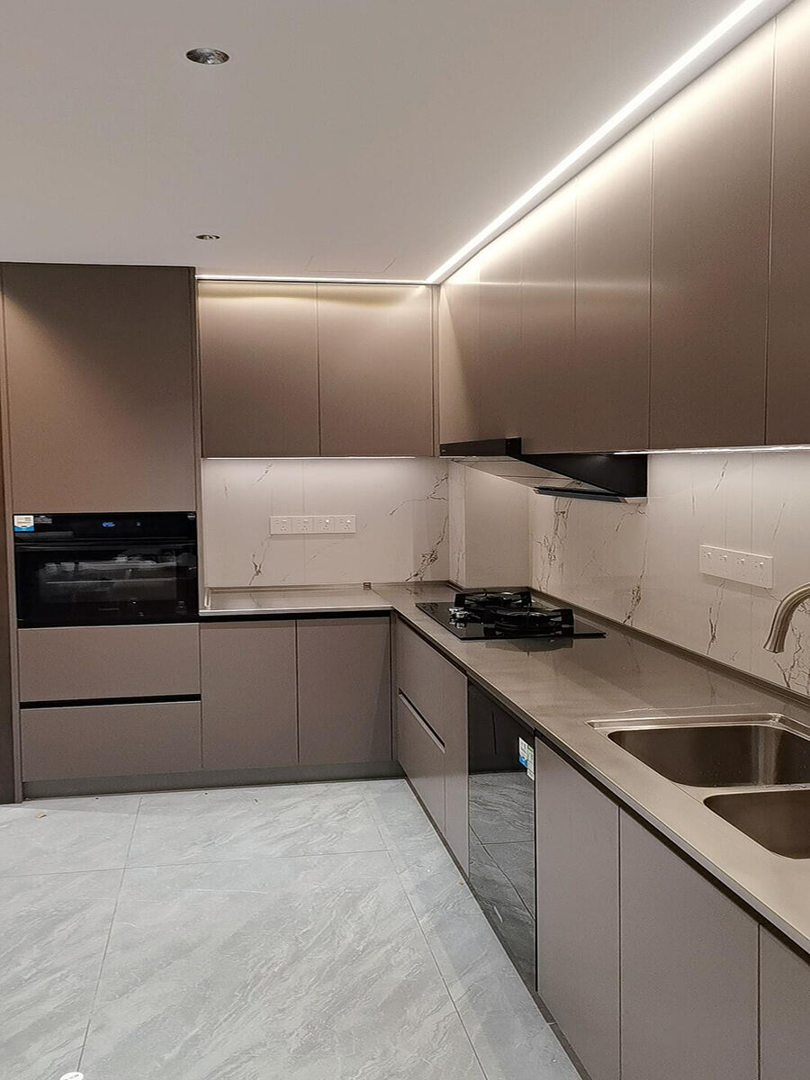 Mataas na Teknolohiya Pasadyang Stainless Steel Kitchen Cabinets | Modula na Disenyong • Klase ng Pagkain na Material • 20+ Taon ng Katatagan