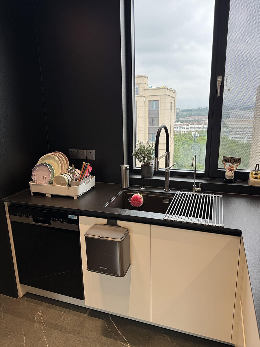 Modern Minimalist Kitchen Cabinet Set with Smart Storage