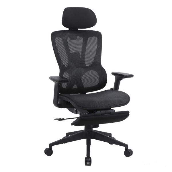 Mistrz ergonomicznego fotela z podpórką dla nóg - wysokie oparcie obrotowego fotela biurowego siatka na długie godziny