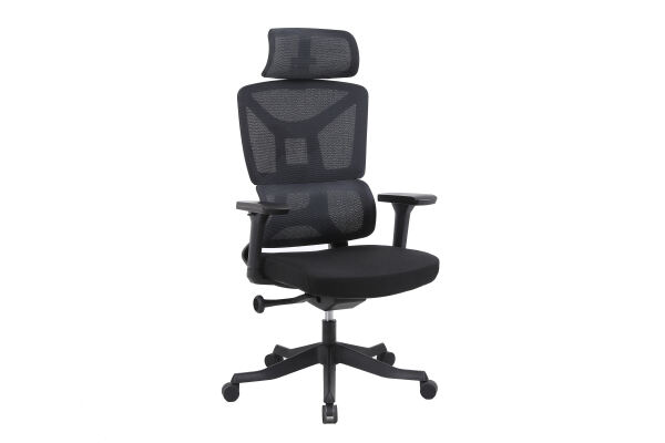 Високоподлогове крісло Master Ergonomic - сучасне обертальне сіткове офісне крісло з підтримкою поясничної зони