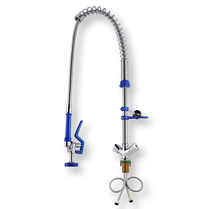 The role of deck-mounted vs. wall-mounted commercial kitchen faucets in space-constrained kitchens.