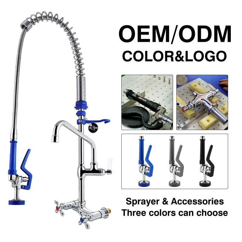 Premium Pre Rinse Wall Mounted Faucet for Professional Kitchens