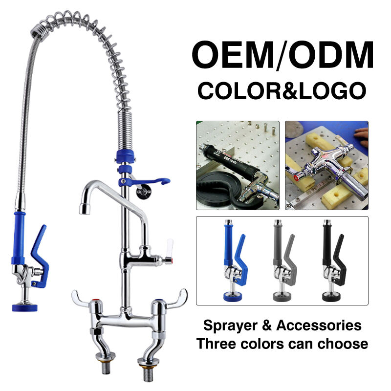 How does a kitchen faucet with sprayer improve efficiency?