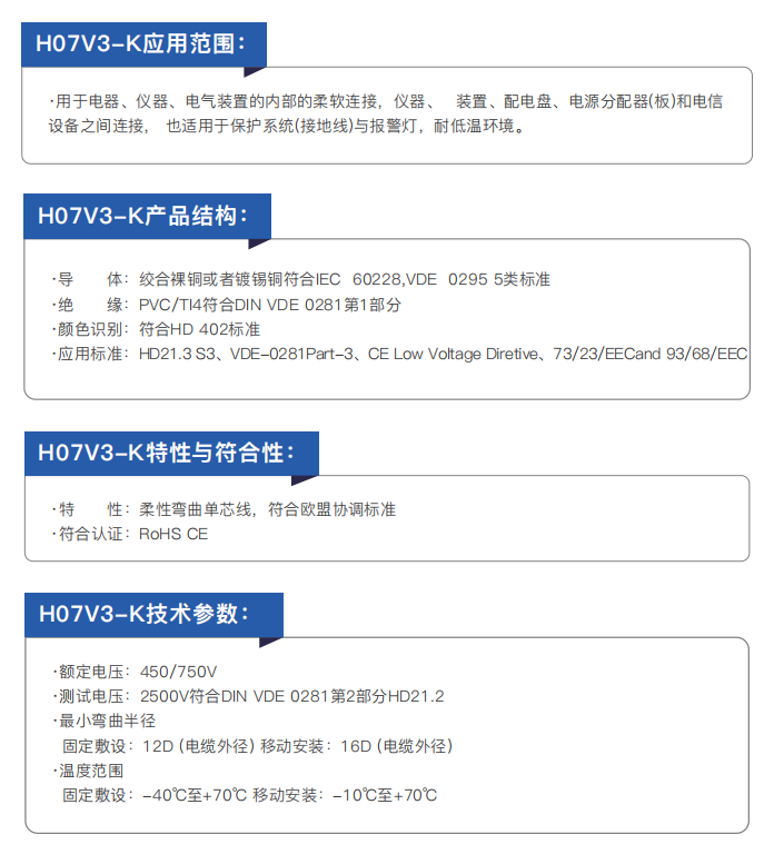 ce certified electrical installation and connection cables120-2