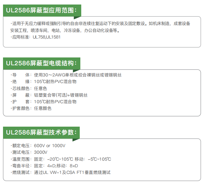ul certified electrical installation and connection cables705-2