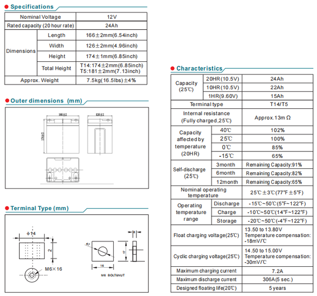 np24 12 12v24ah lead acid battery-2