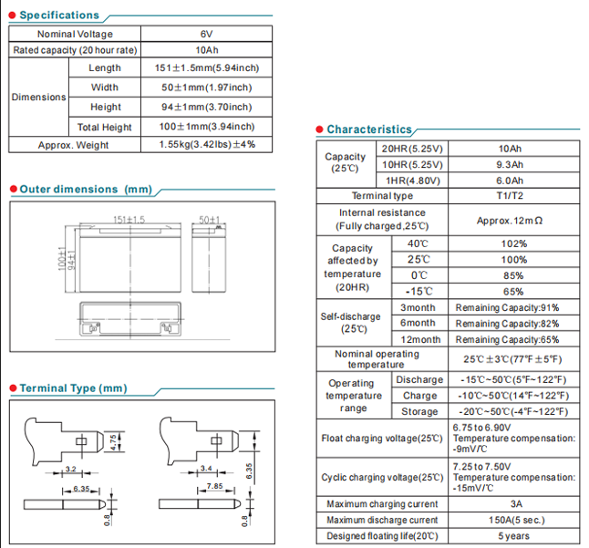 np6 10ah 6v10ah lead acid battery-2