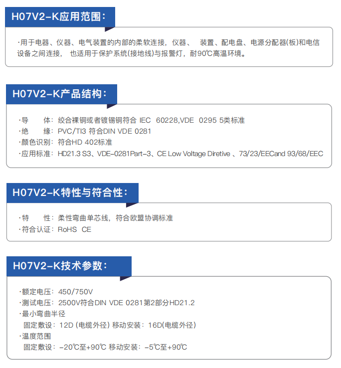 ce certified electrical installation and connection cables857-2