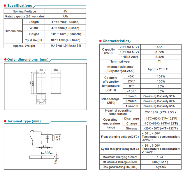 np4 4ah 4v4ah lead acid battery-2