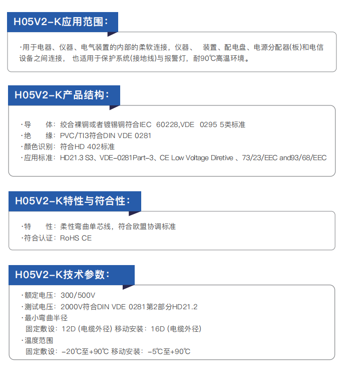 ce certified electrical installation and connection cables103-2