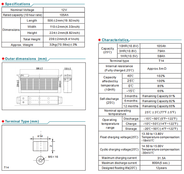 ft12 105ah 12v105ah lead acid battery-2