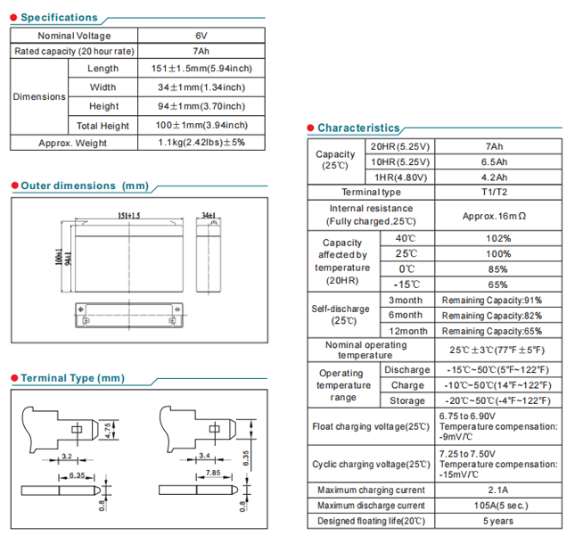 np6 7ah 6v7ah lead acid battery-2